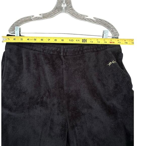 Victoria secret PINK Teddy Wide Leg Pajama Pants sz XL Black - Picture 7 of 11